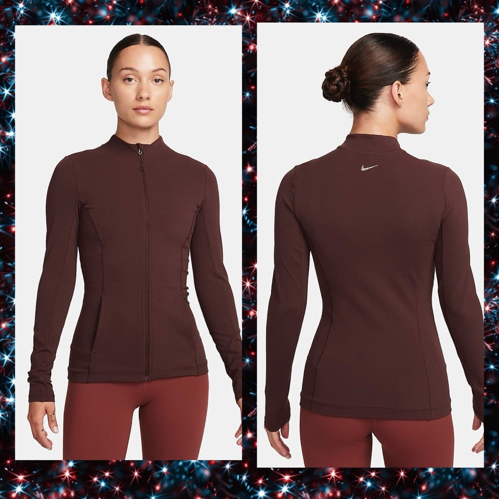 Nike Women's Zip-Front Performance Jacket - Dark Brown